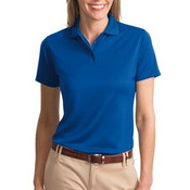 Ladies Poly Charcoal Blend Pique Polo